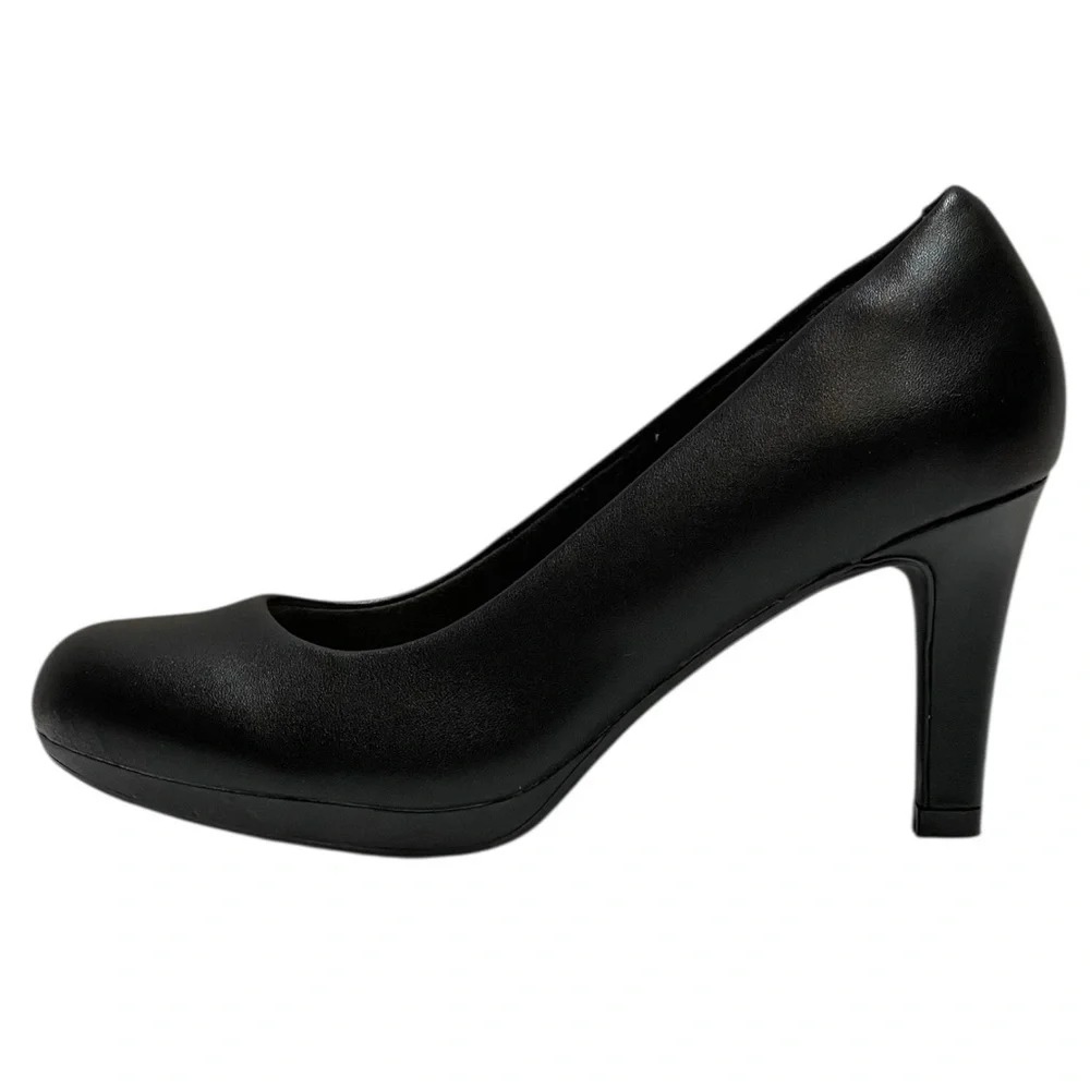CLARKS AMBYR JOY WOMENS BLACK LEATHER PUMPS SZ 6M EUC - Picture 8 of 14